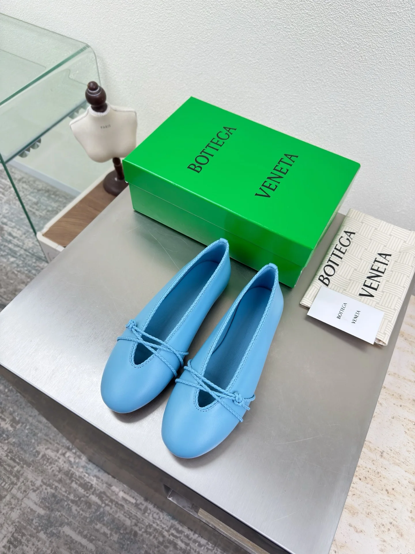 BV 2026ss新款结绳玛丽珍半包拖鞋乐福鞋