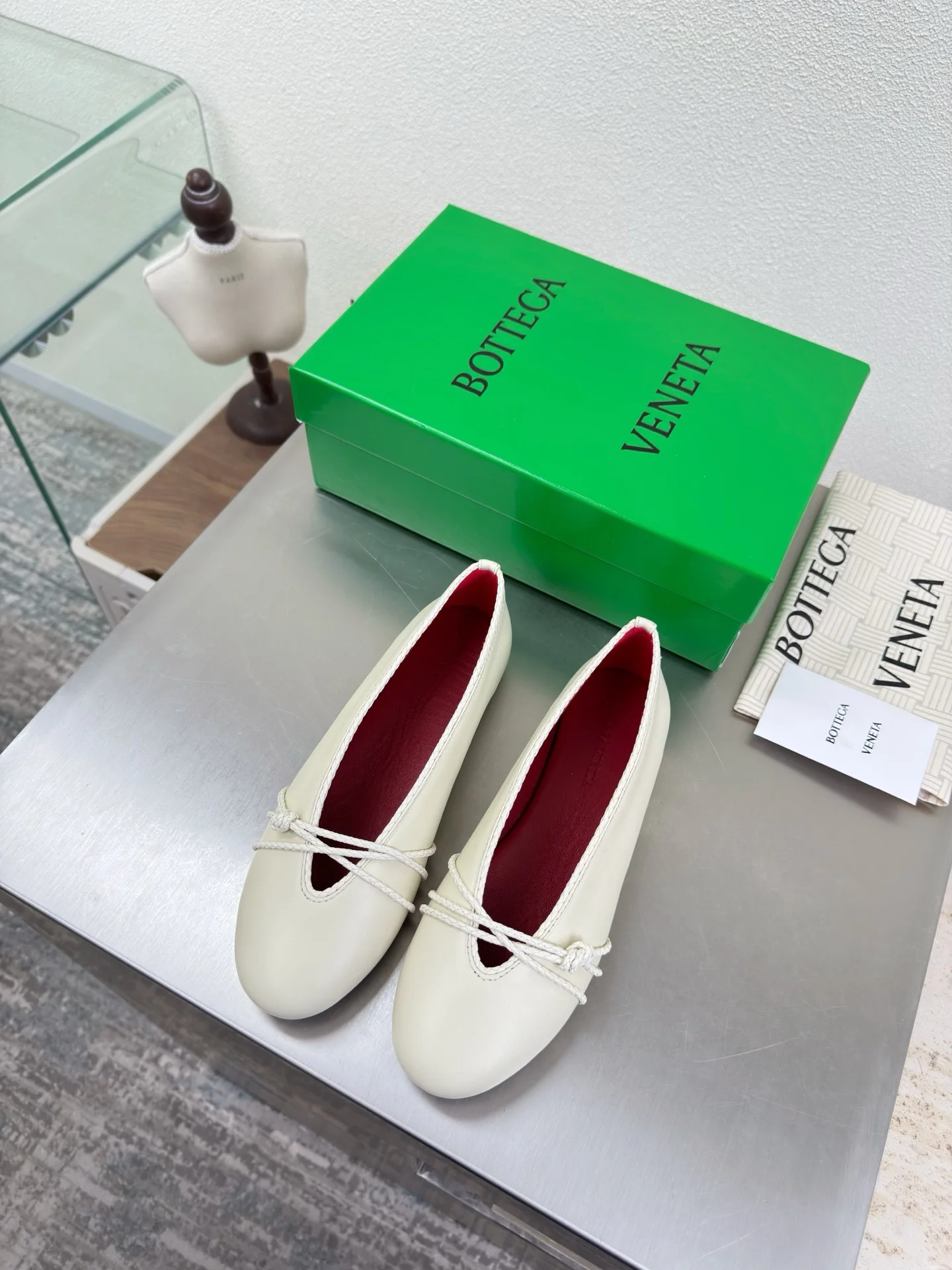 BV 2026ss新款结绳玛丽珍半包拖鞋乐福鞋