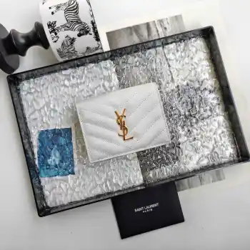 530841 Imported Cowhide Caviar Short Wallet Replica SAINT LAURENT wallets