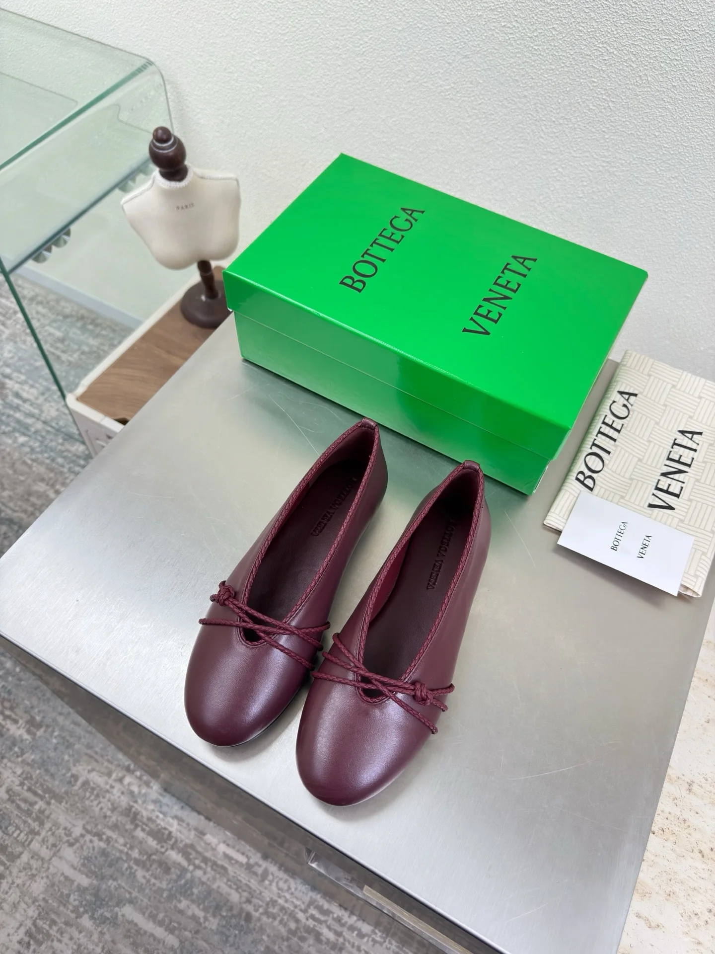 BV 2026ss新款结绳玛丽珍半包拖鞋乐福鞋