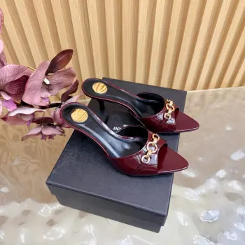 圣罗兰家YSL经典秀款猫跟凉鞋 高仿圣罗兰女士凉鞋/拖鞋