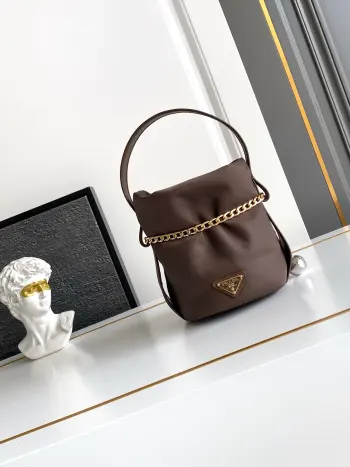 1BE088 New Small Cowhide Fortune Mini Bucket Women s Shoulder Bag Replica Prada womens bags