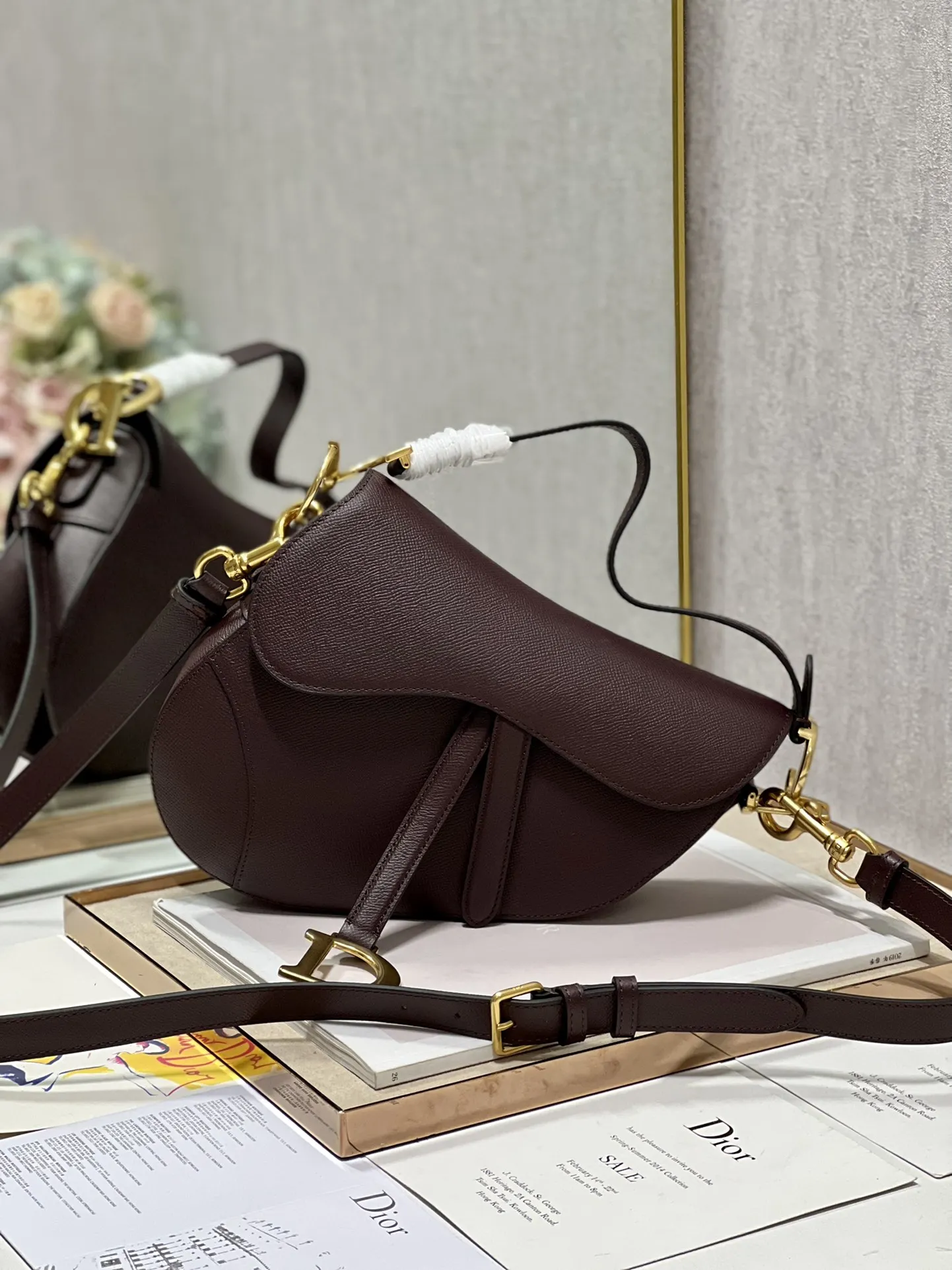 迪奥 93272 印花马鞍包 女士斜挎包