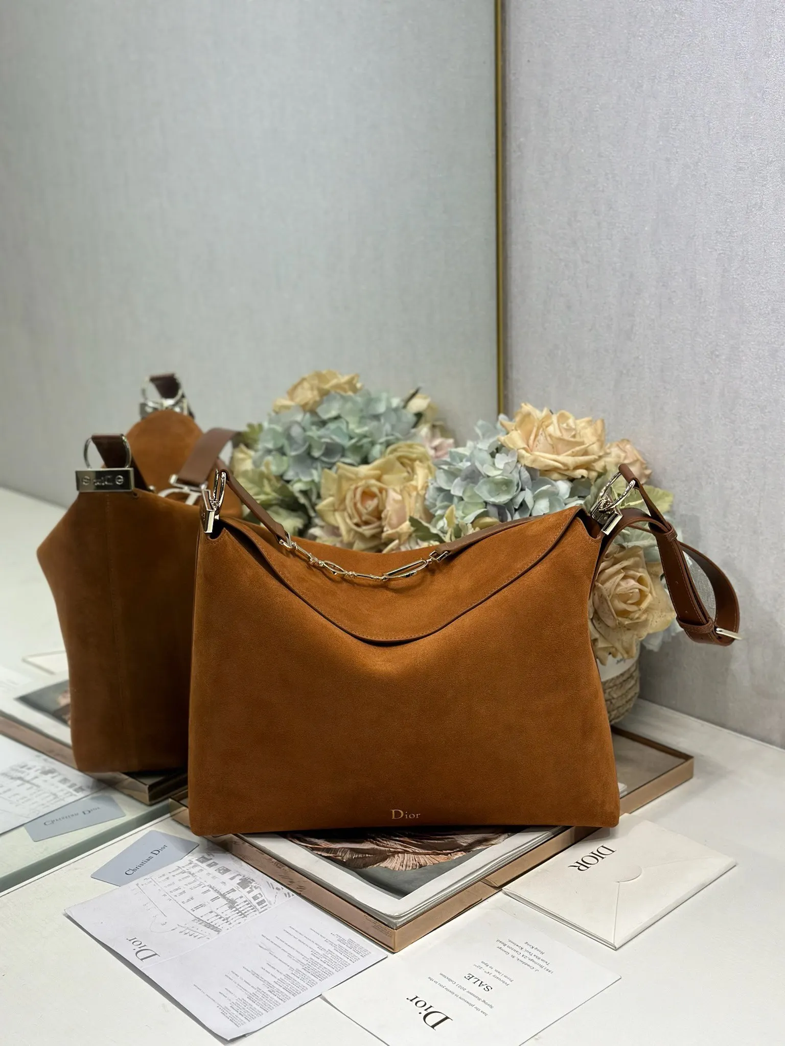 迪奥 1414 春夏拼色小号手袋 女士单肩包