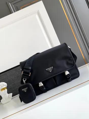 2VD768 Nylon Triangle Tag Messenger Bag Men s Crossbody Bag Replica Prada mens bags