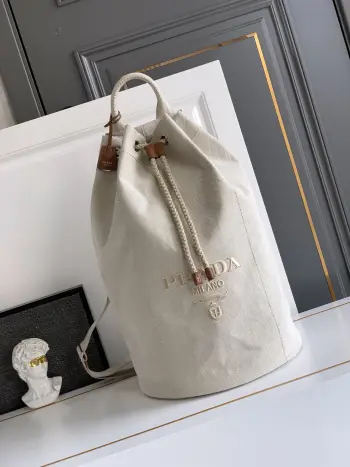 2VY011 Striped Printed Drawstring Travel Bag Replica Prada travel bags