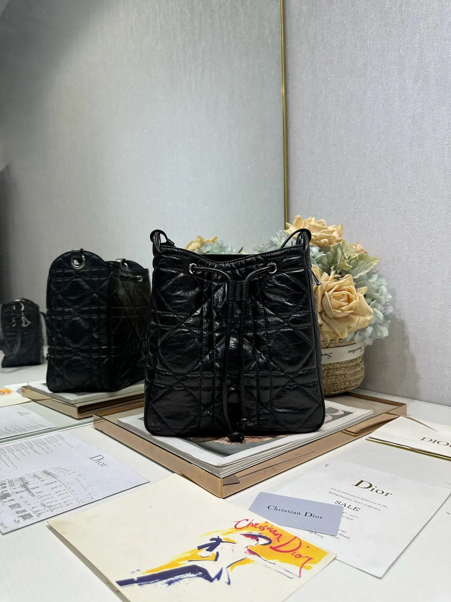 迪奥 2852 羊皮手袋 女士斜挎包