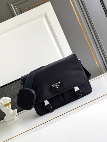 2VD768 Nylon Triangle Tag Messenger Bag Men s Crossbody Bag Replica Prada mens bags
