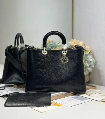 2833 荔枝纹牛皮手袋 女士斜挎包 高仿迪奥女包