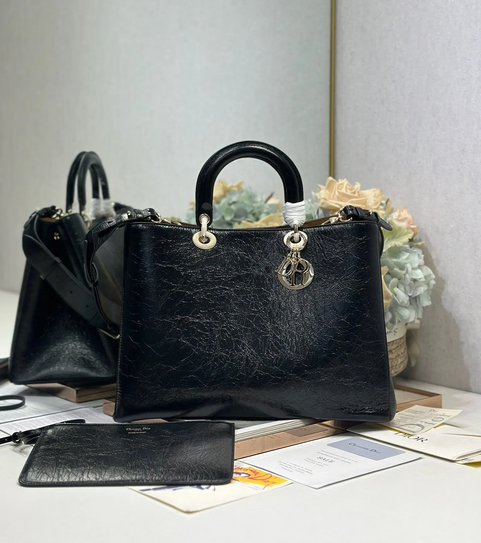 迪奥 2833 荔枝纹牛皮手袋 女士斜挎包 迪奥 2833 荔枝纹牛皮手袋 女士斜挎包