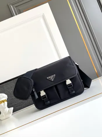 2VD769 Nylon Triangle Tag Messenger Bag Men s Crossbody Bag Replica Prada mens bags