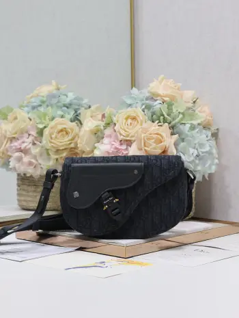 325 Printed Cowhide Saddle Flap Messenger Bag Men s Crossbody Bag Replica Dior mens bags