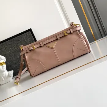 1BA215 进口油腊皮斜跨包 女士斜挎包 高仿普拉达女包