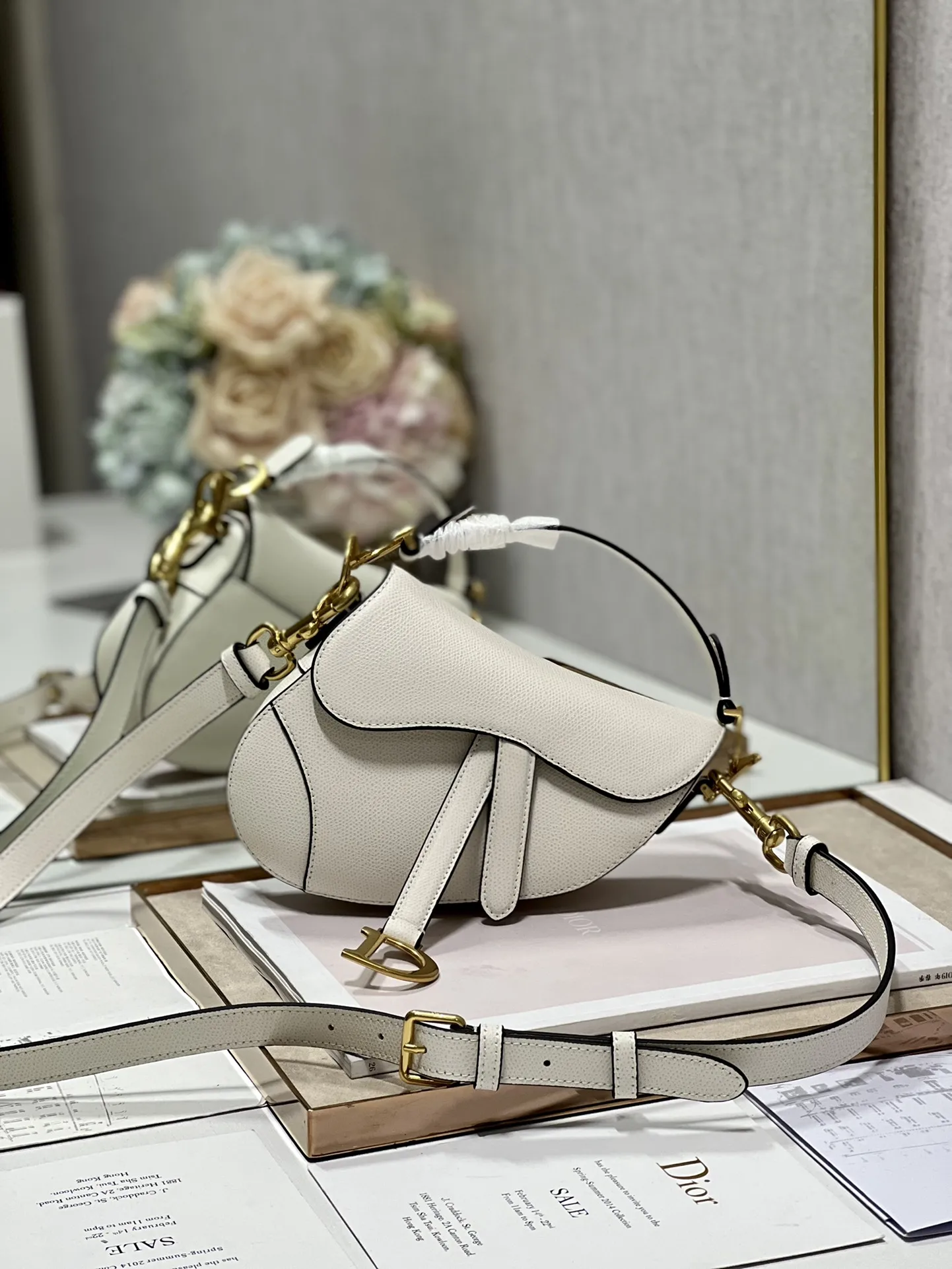 迪奥 93272 印花马鞍包 女士斜挎包