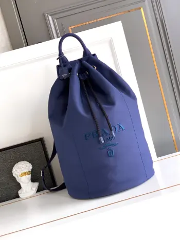 2VY011 Striped Print Drawstring Travel Bag Replica Prada travel bags