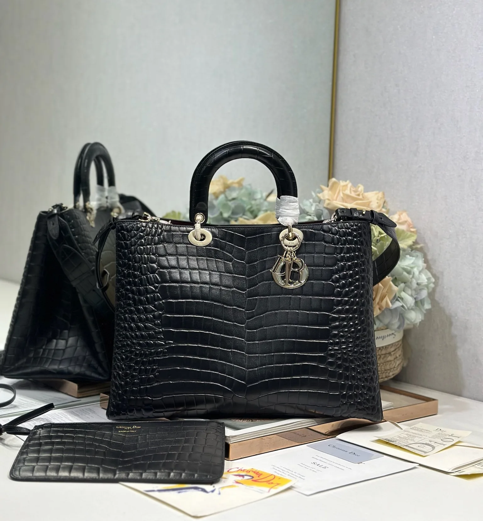 Dior 2833 Crocodile Pattern Cowhide Handbag Women s Crossbody Bag Dior 2833 Crocodile Pattern Cowhide Handbag Women s Crossbody Bag