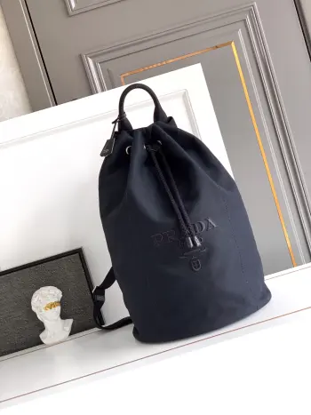 2VY011 Striped Printed Drawstring Travel Bag Replica Prada travel bags