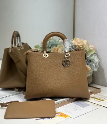 2833 荔枝纹牛皮手袋 女士斜挎包 高仿迪奥女包