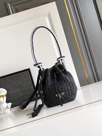 1BE068 New Woven Bucket Bag Women s Crossbody Bag Replica Prada womens bags