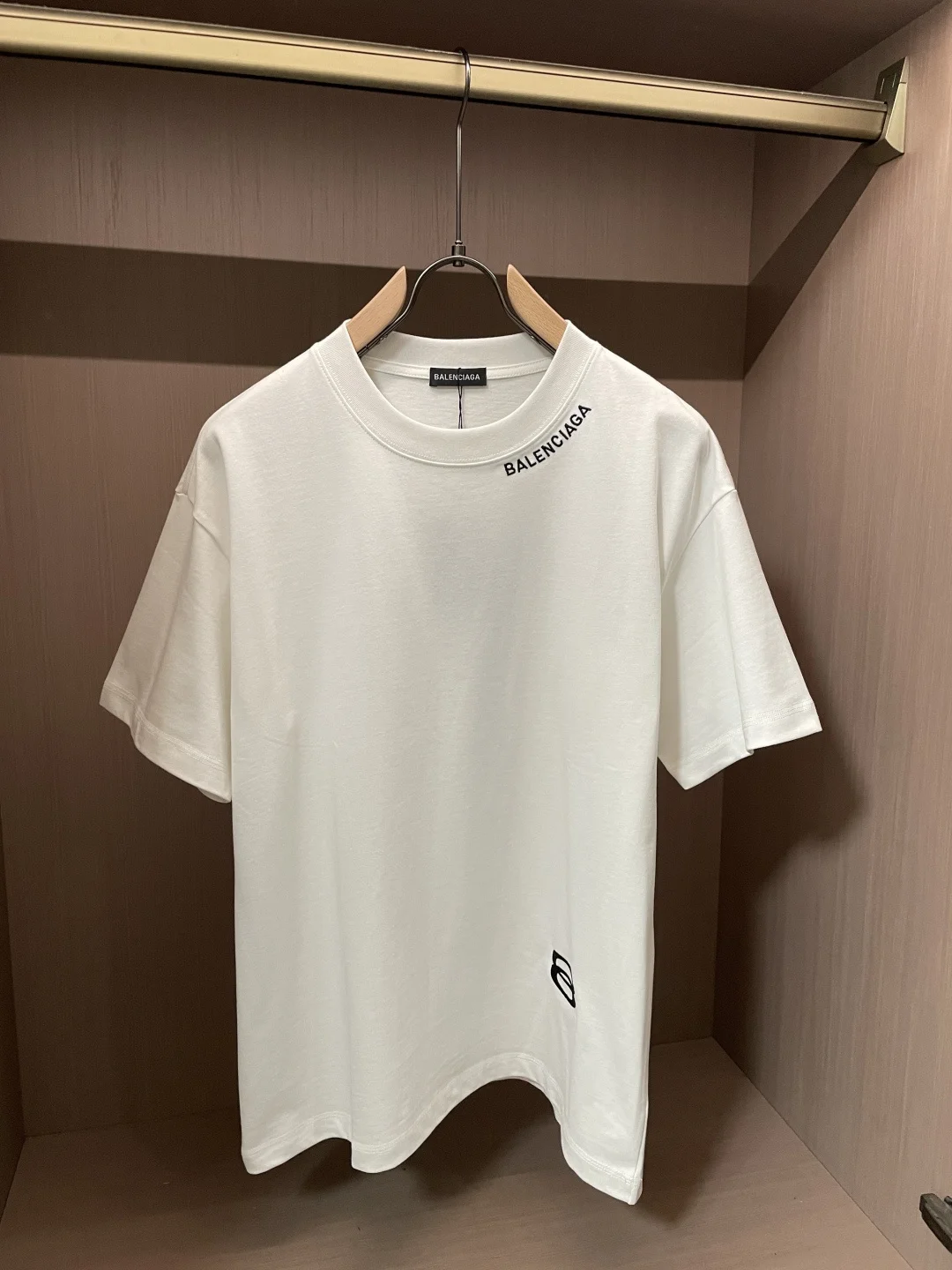 Balenciaga Spring and Summer Pure Combed Cotton Men s Short Sleeve