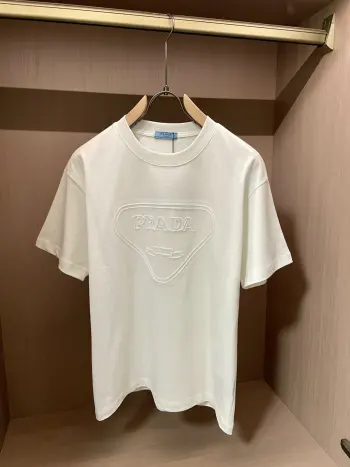 春夏纯棉精梳棉男士短袖 高仿普拉达T恤/POLO衫