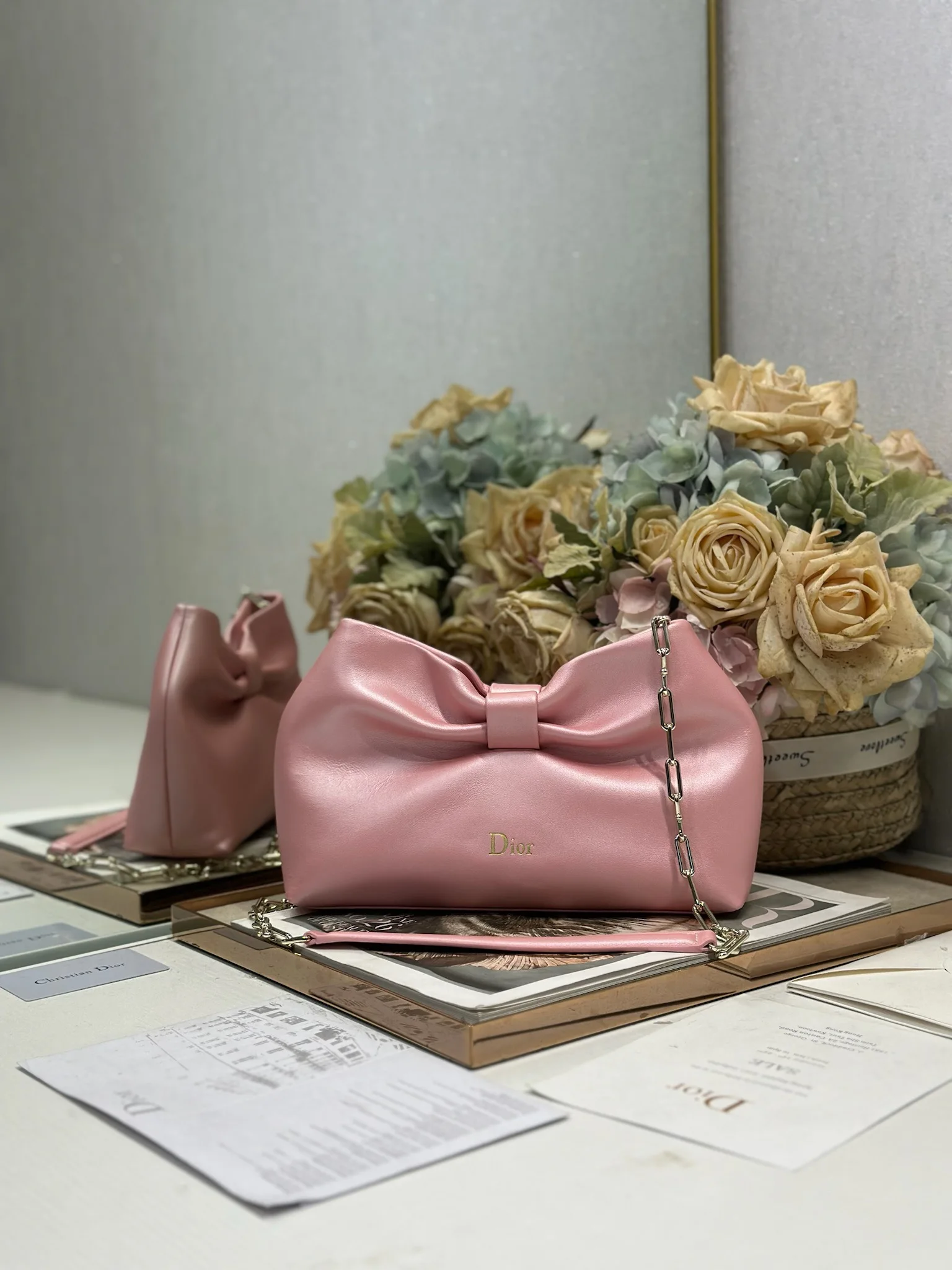 迪奥 0714 春夏 新款链条包  女士斜挎包