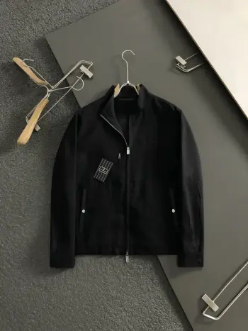 2026春夏潮牌丝棉麻经典刺绣夹克 高仿杰尼亚夹克/外套