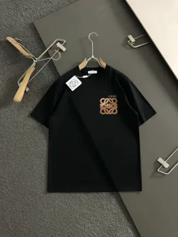 026 Spring/Summer Care Fabric Embroidered Short Sleeve Replica Loewe Tshirts and Polos