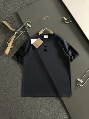 2026春夏骑士植绒短袖 高仿巴宝莉T恤/POLO衫