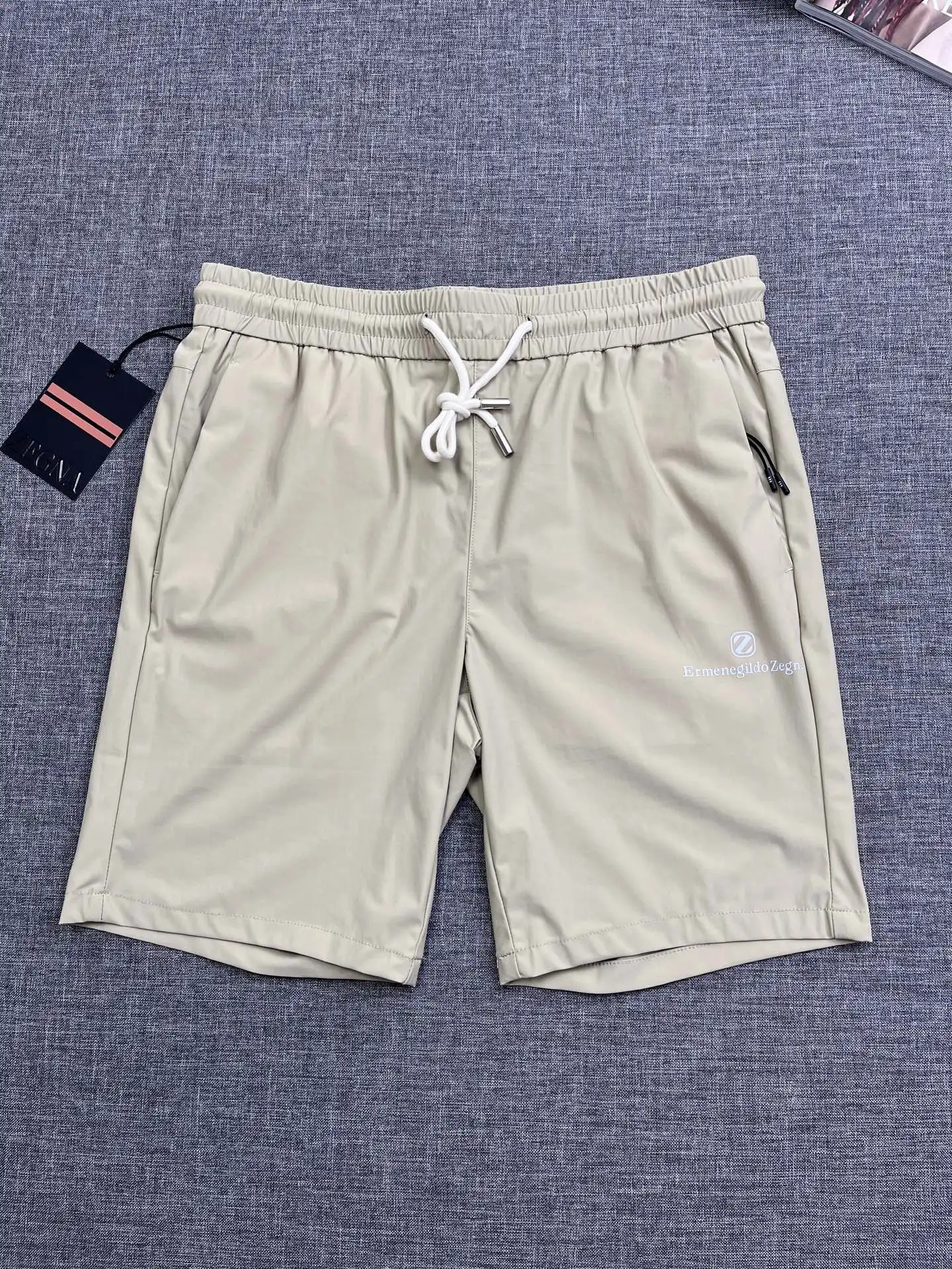 杰尼亚 6款新款纯色抽绳休闲商务短裤