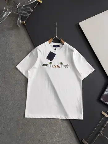 2026最新纯棉双纱短袖 高仿LVT恤/POLO衫