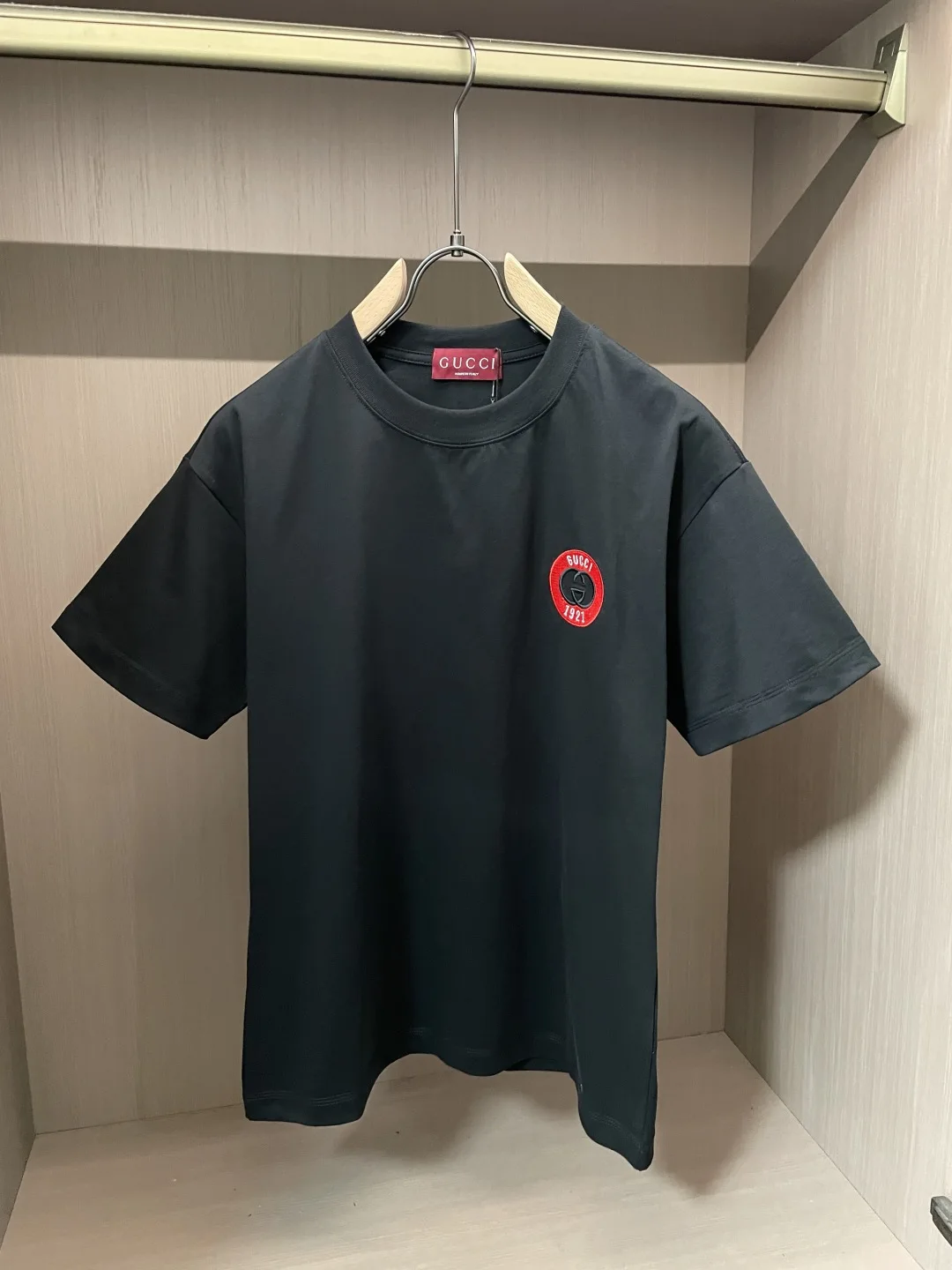 Gucci Spring and summer pure cotton combed cotton men s short-sleeve shirt
