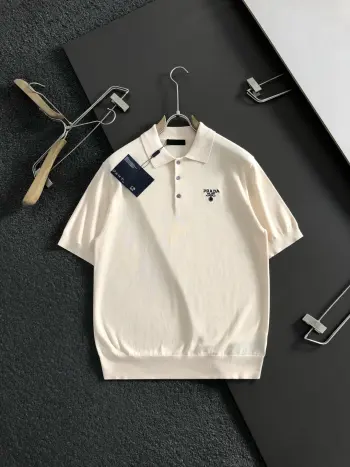 骑士刺绣羊毛短袖 高仿普拉达T恤/POLO衫