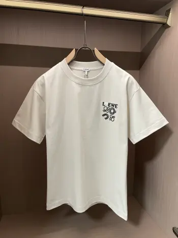 Spring and Summer Pure Combed Cotton Men s Short Sleeve Replica Loewe Tshirts and Polos