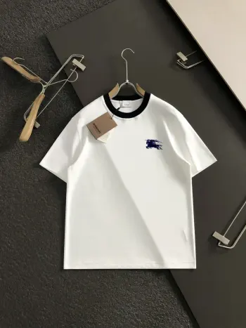 2026春夏格植绒胶印短袖 高仿巴宝莉T恤/POLO衫