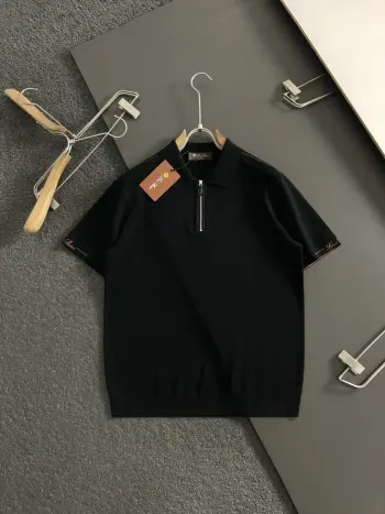 2026春夏真皮拉链短袖 高仿诺悠翩雅T恤/POLO衫