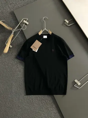 2026 Spring/Summer Solid Color Versatile Heart Short Sleeve Replica Burberry Tshirts and Polos