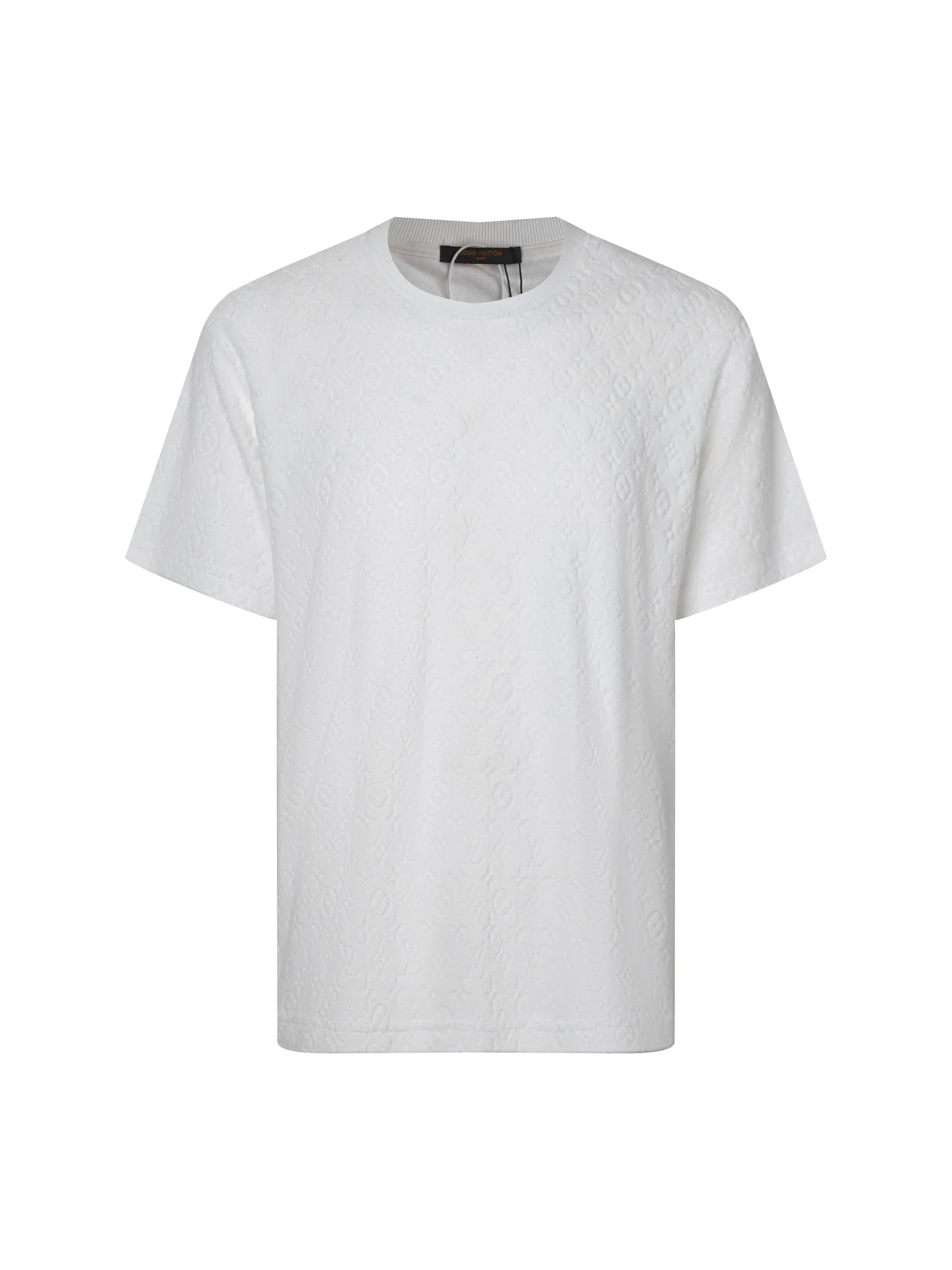 LV 老花毛巾绣提花 男女同款短袖T恤 
