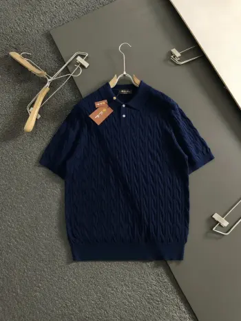 2026羊毛绞花短袖 高仿诺悠翩雅T恤/POLO衫