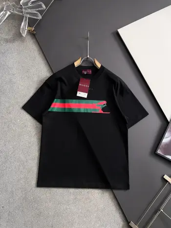 纯棉双纱短袖 高仿古奇T恤/POLO衫