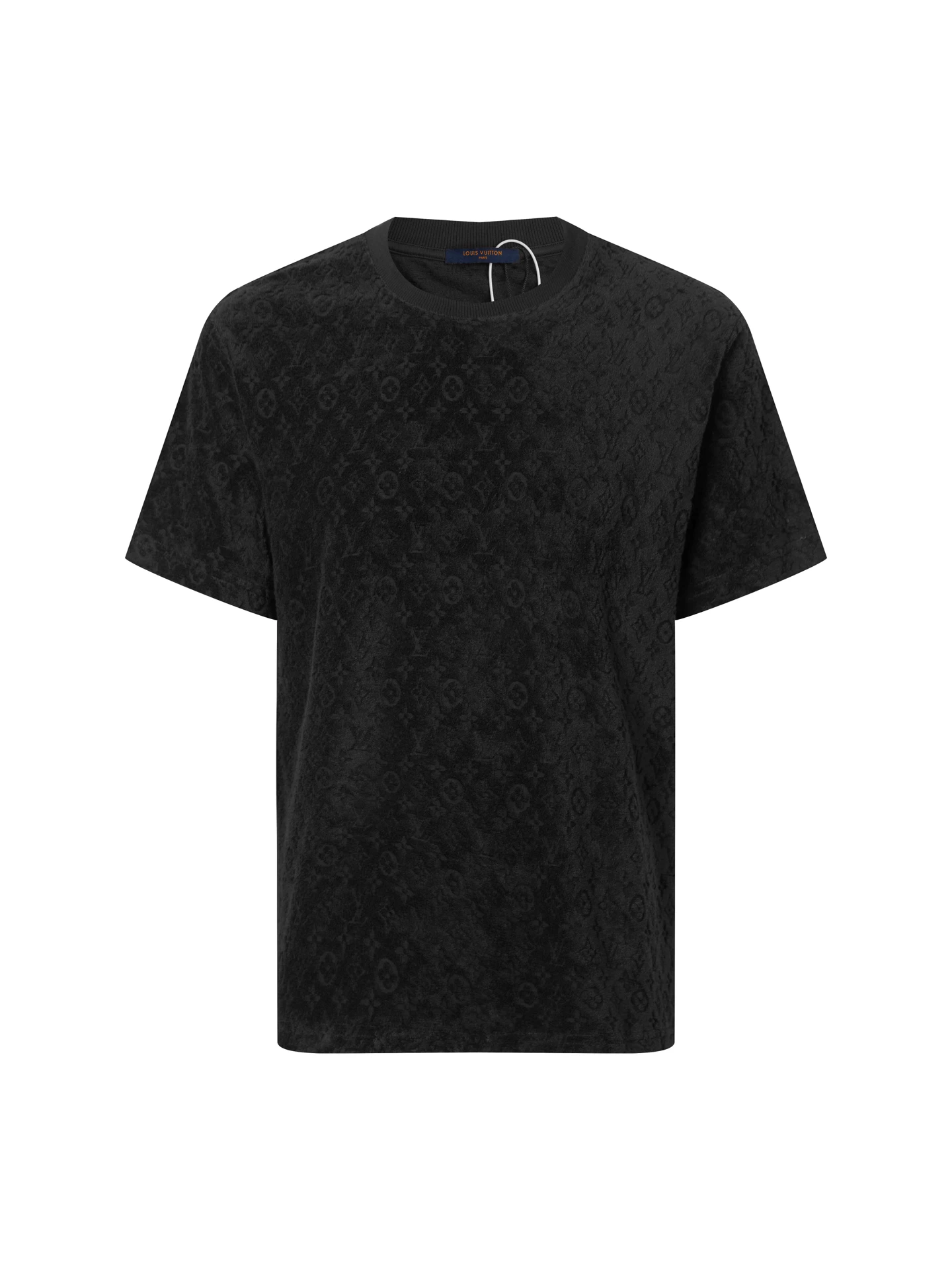 LV 老花毛巾绣提花 男女同款短袖T恤 
