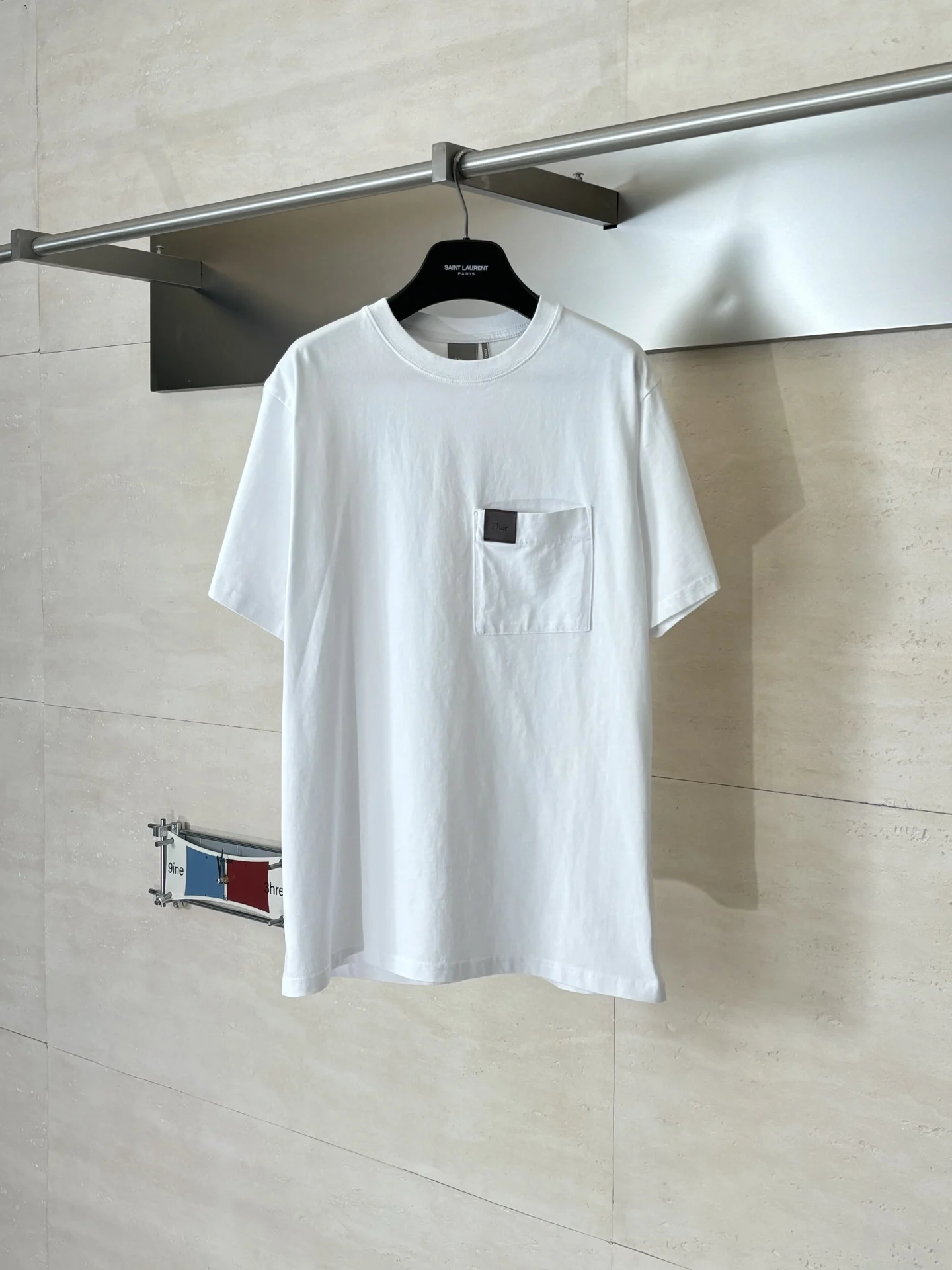 迪奥 旧皮标口袋短袖T恤