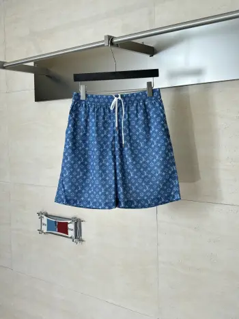 满印丹宁套装短裤 高仿LV短裤/沙滩裤