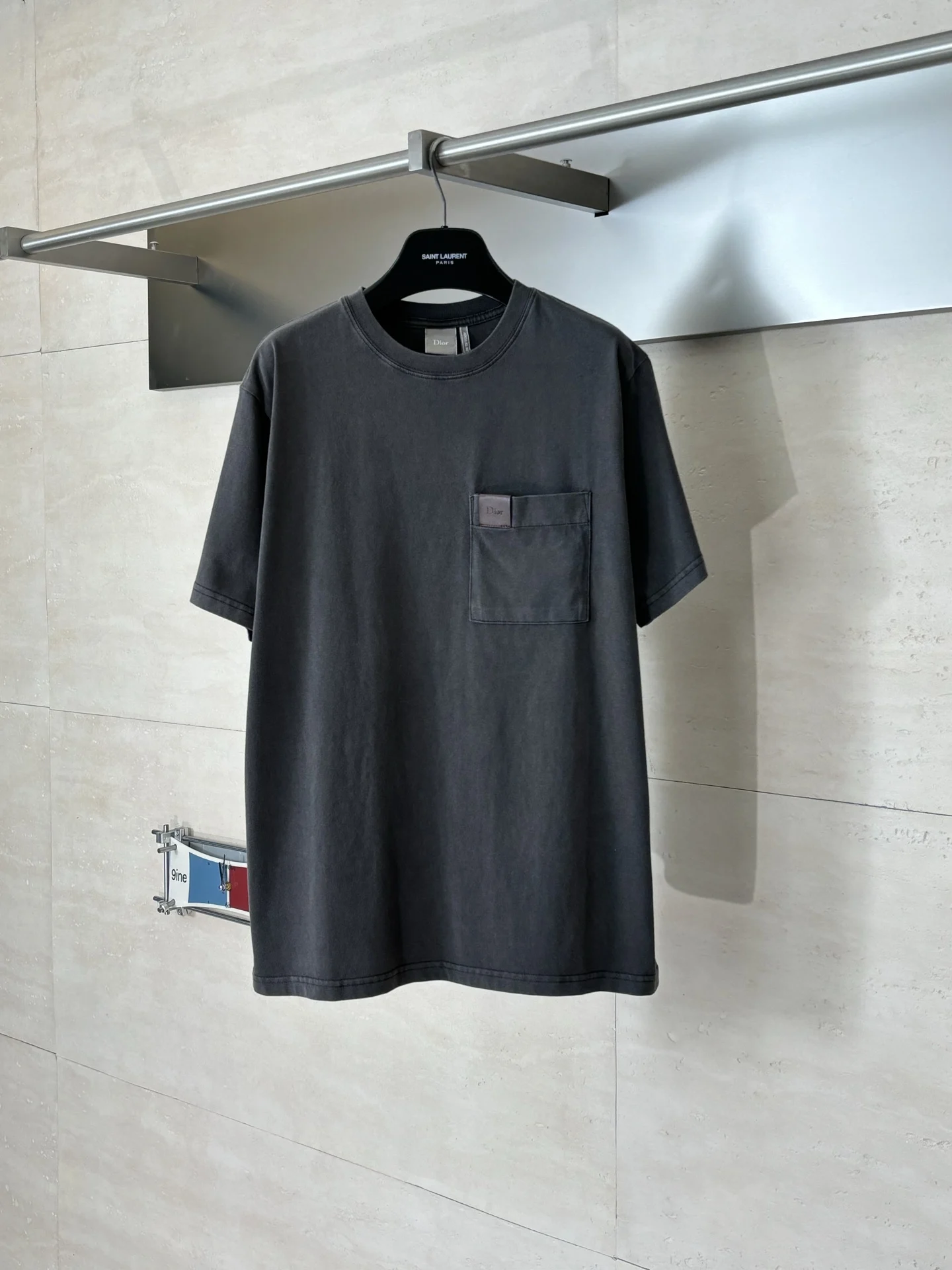 迪奥 旧皮标口袋短袖T恤