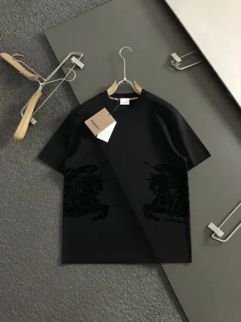 2026 Spring/Summer Knight Print Short Sleeve Replica Burberry Tshirts and Polos