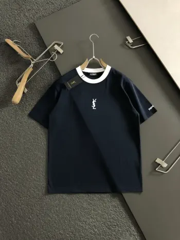 Spring/Summer 2026 Embroidered Short Sleeve Replica SAINT LAURENT Tshirts and Polos