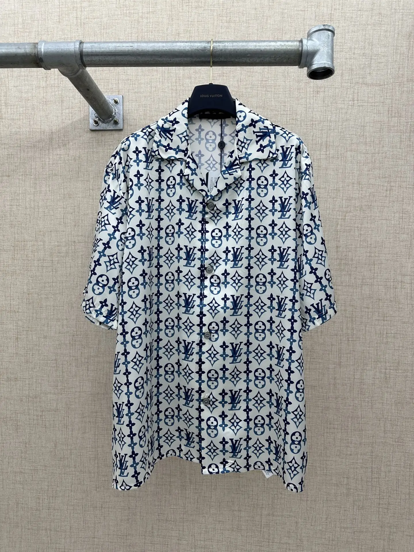 LV 印花桑蚕丝短袖衬衫