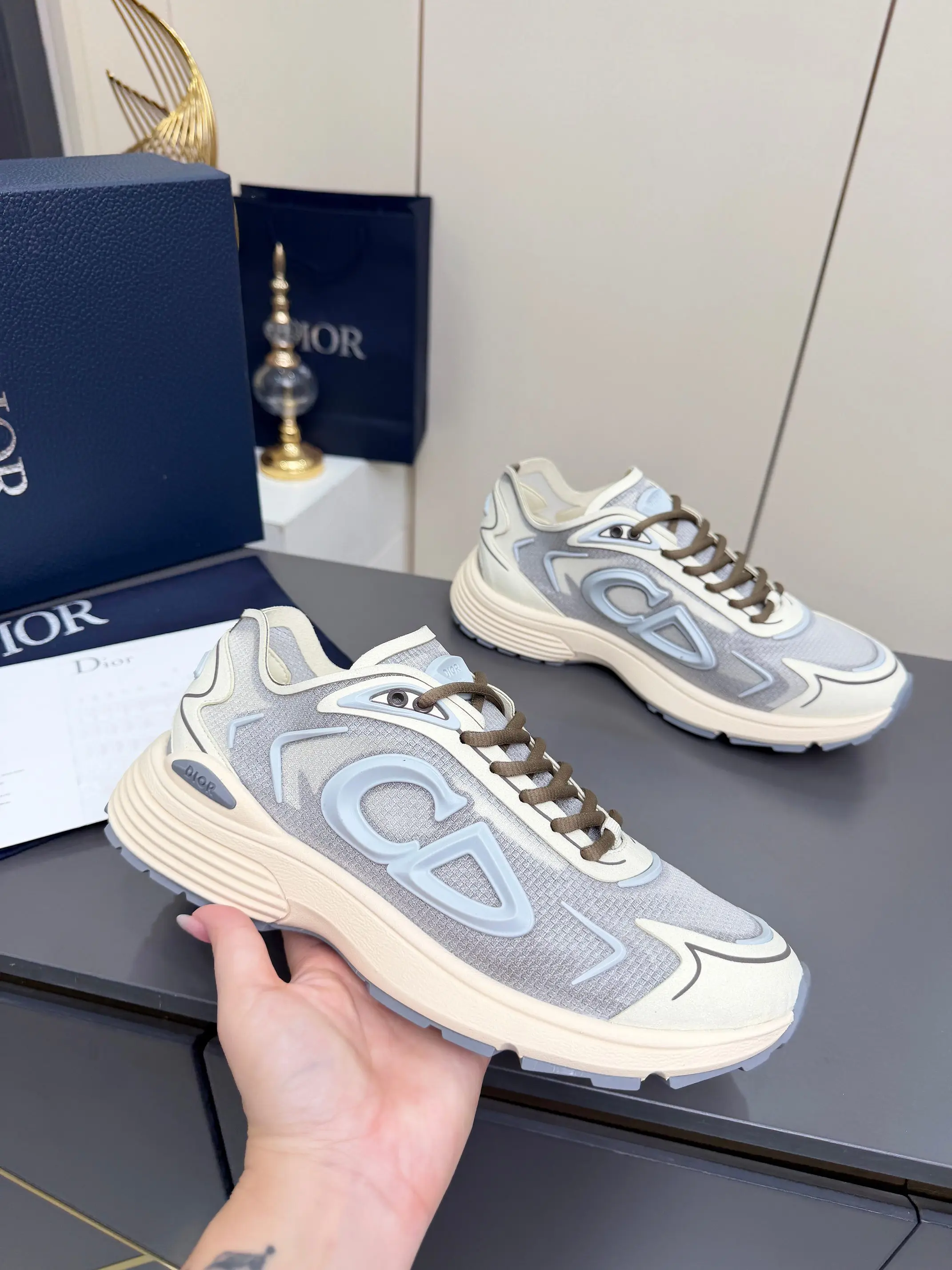 迪奥 B30男士低帮系带休闲运动鞋