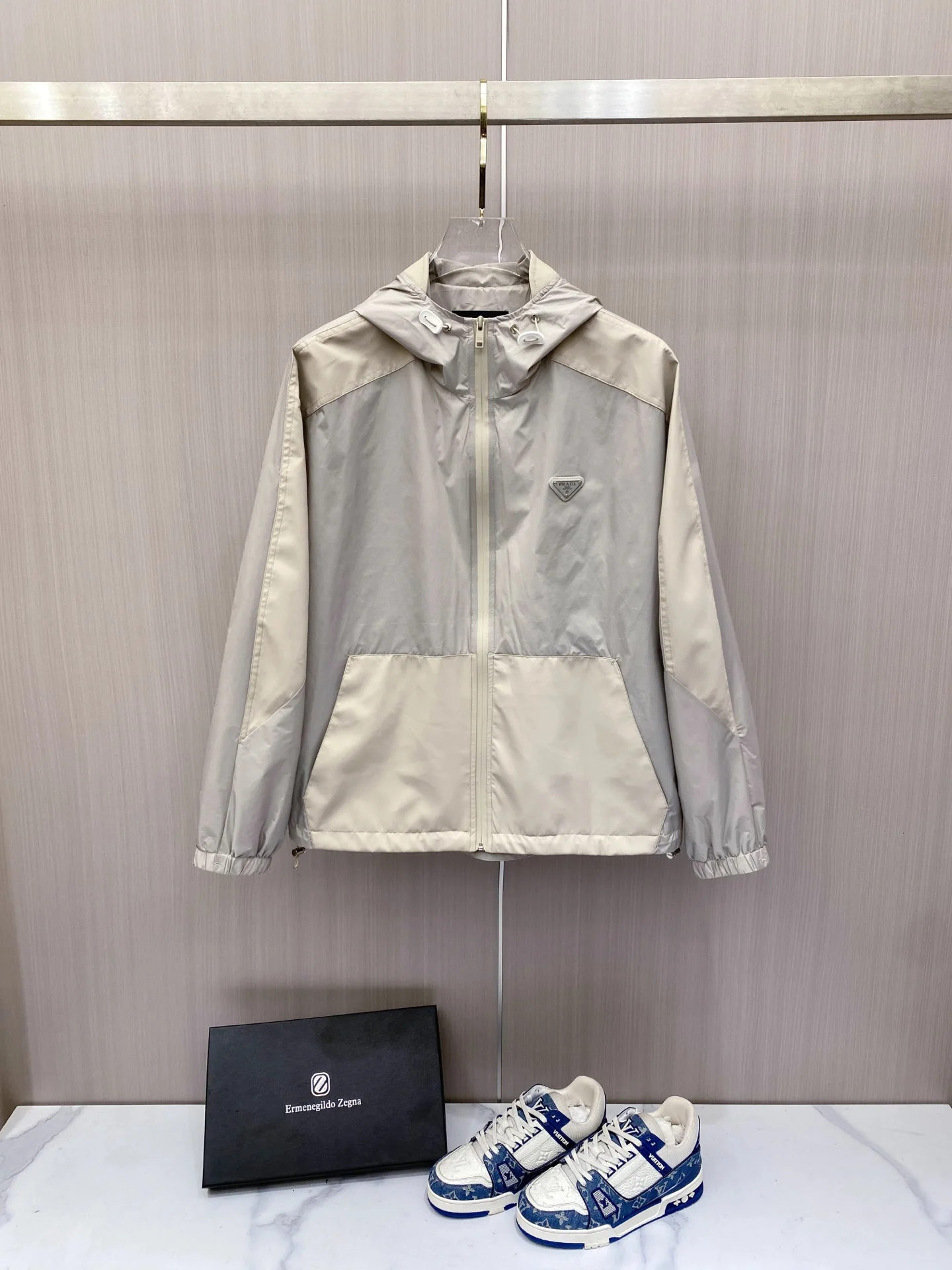 普拉达 2026ss春季新款连帽夹克外套