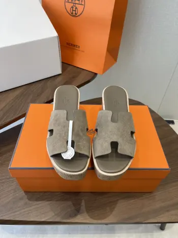 Luce 30 Wedge Platform Sandals Replica Hermes Womens Sandals and Slides